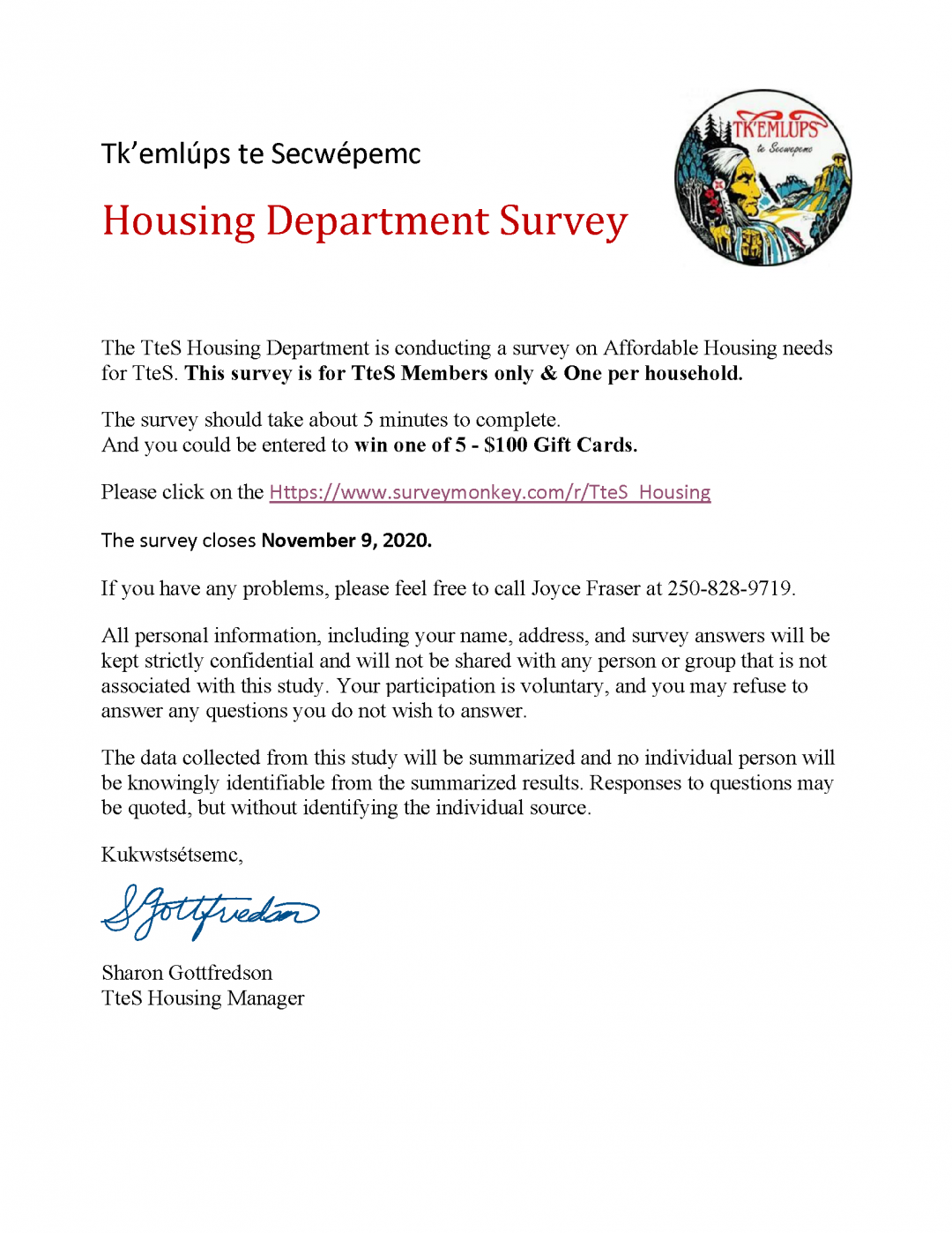 Housing Survey - Tk̓emlúps te Secwépemc