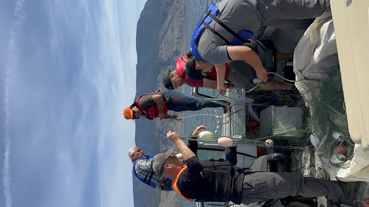 Nikki Fraser and Rosanne Casimir with Tk̓emlúps NRD fishing on Kamloops Lake